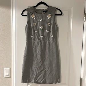 Grey dress with flowers